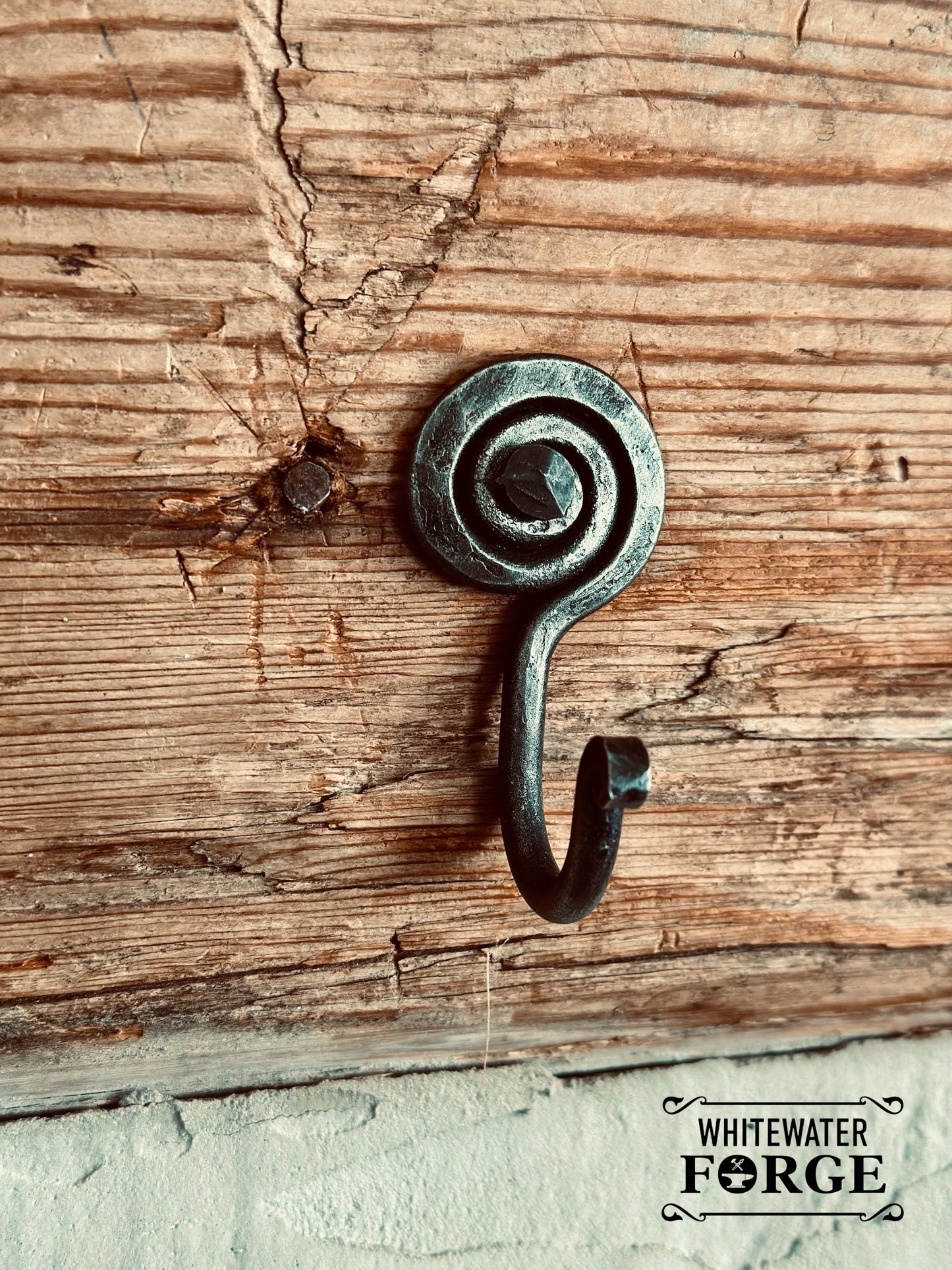 Scrolled coat hook