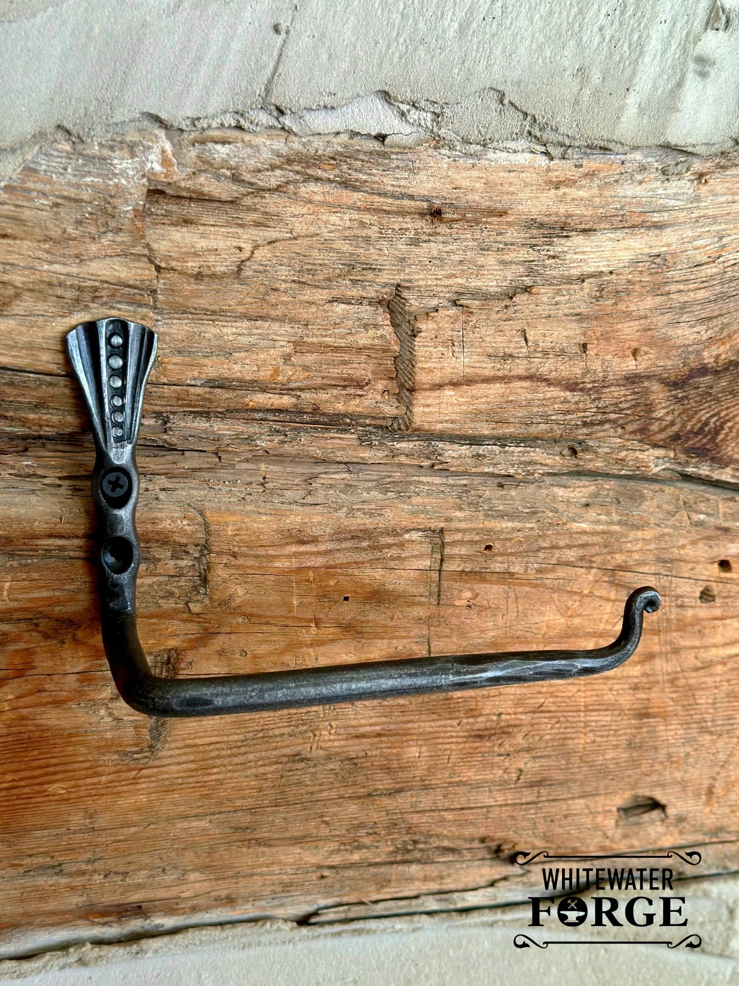 Hand Forged Sea Shell Toilet Paper Holder