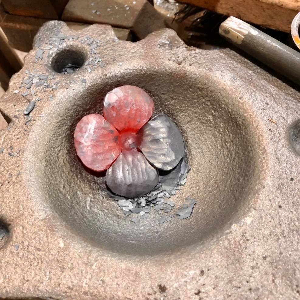 Forged Poppy Sculpture